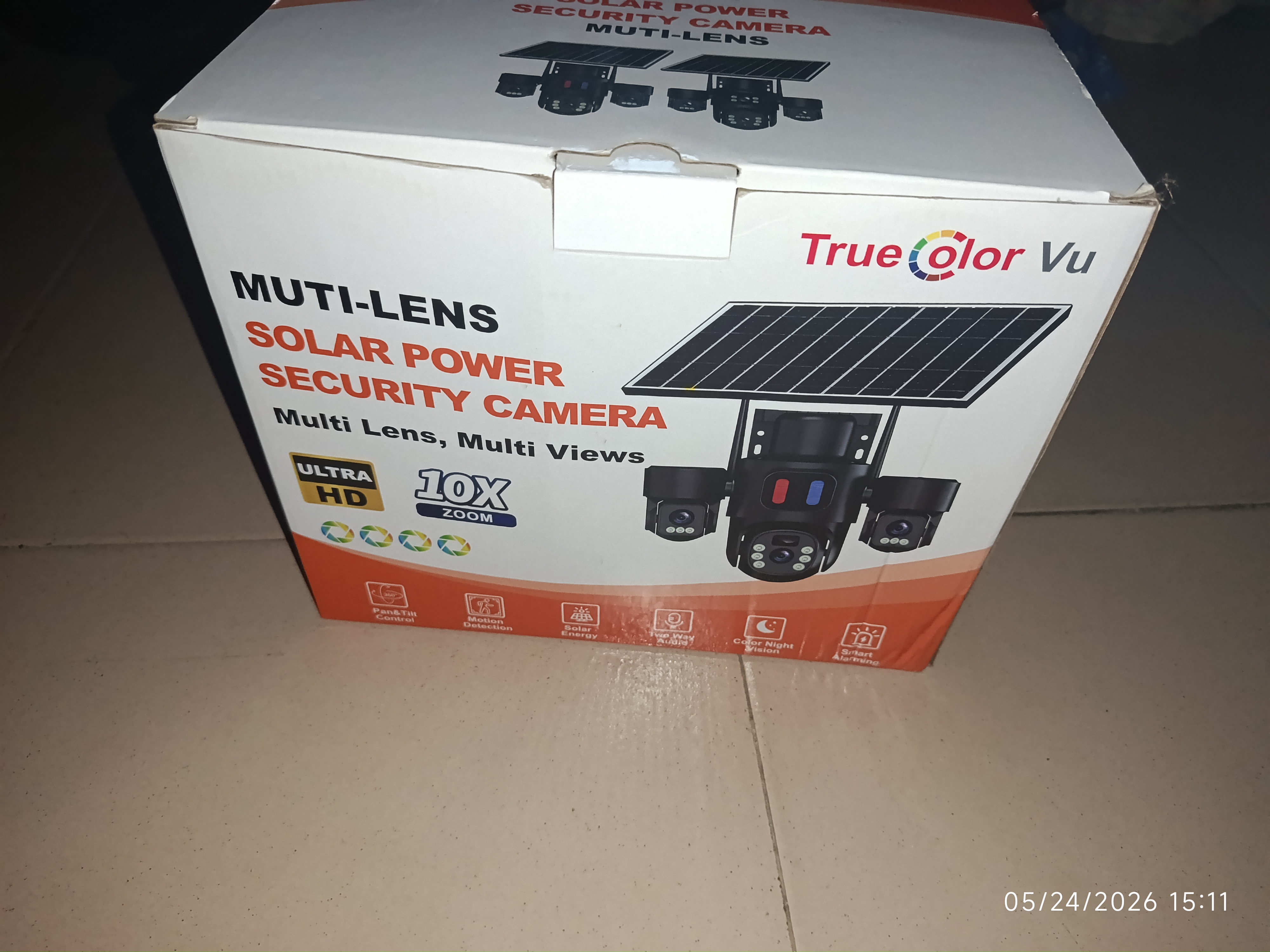 4-Lens Solar Powered Security Camera