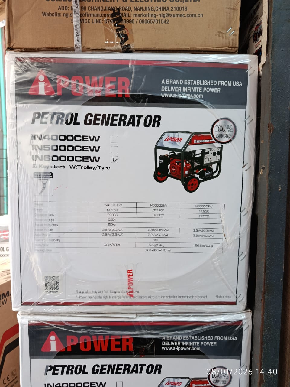 IN6000CEW iPower Petrol Generator
