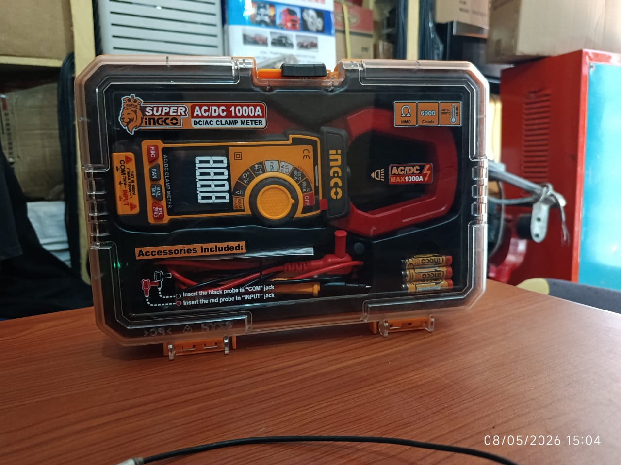 INGCO 1000A Digital AC/DC Clamp Multimeter