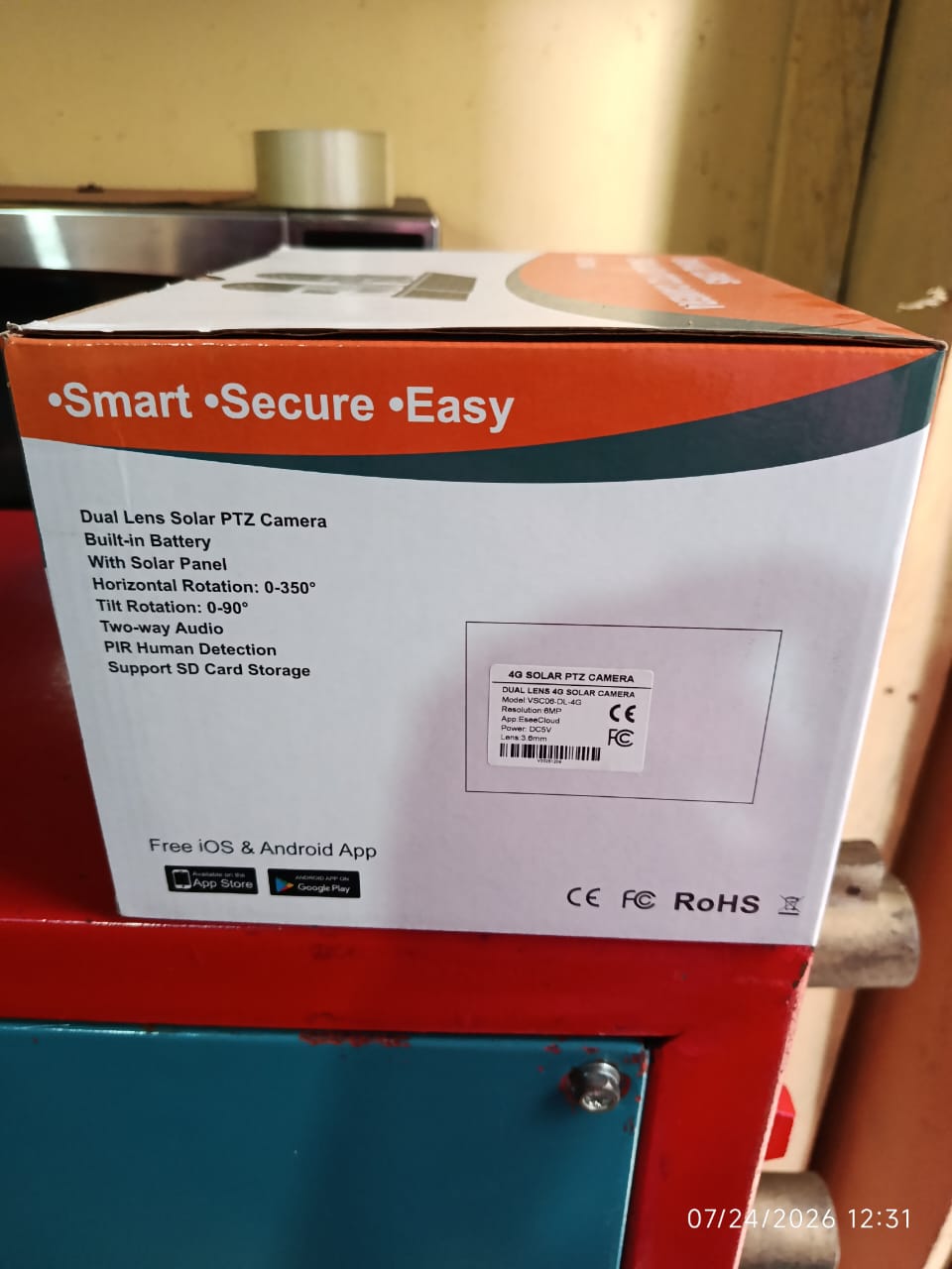 Dual-Lens Solar PTZ Security Camera Kit