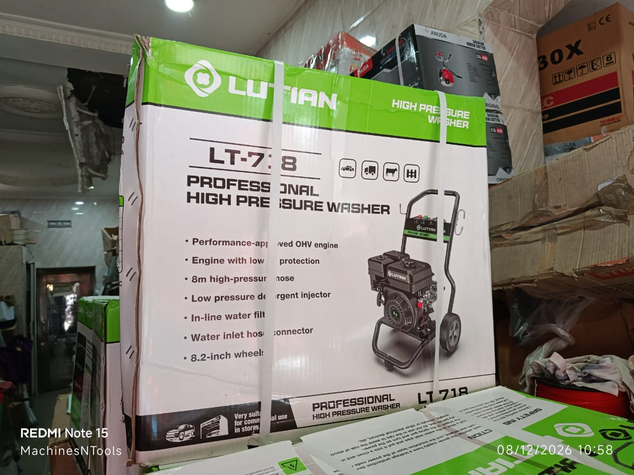 Lutian LT-718 Professional High Pressure Washer 7HP