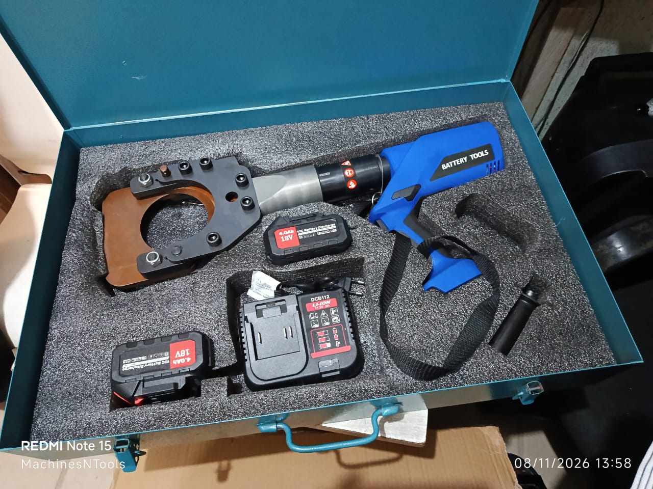 105mm Heavy-Duty Cordless DC Hydraulic Cable Cutter