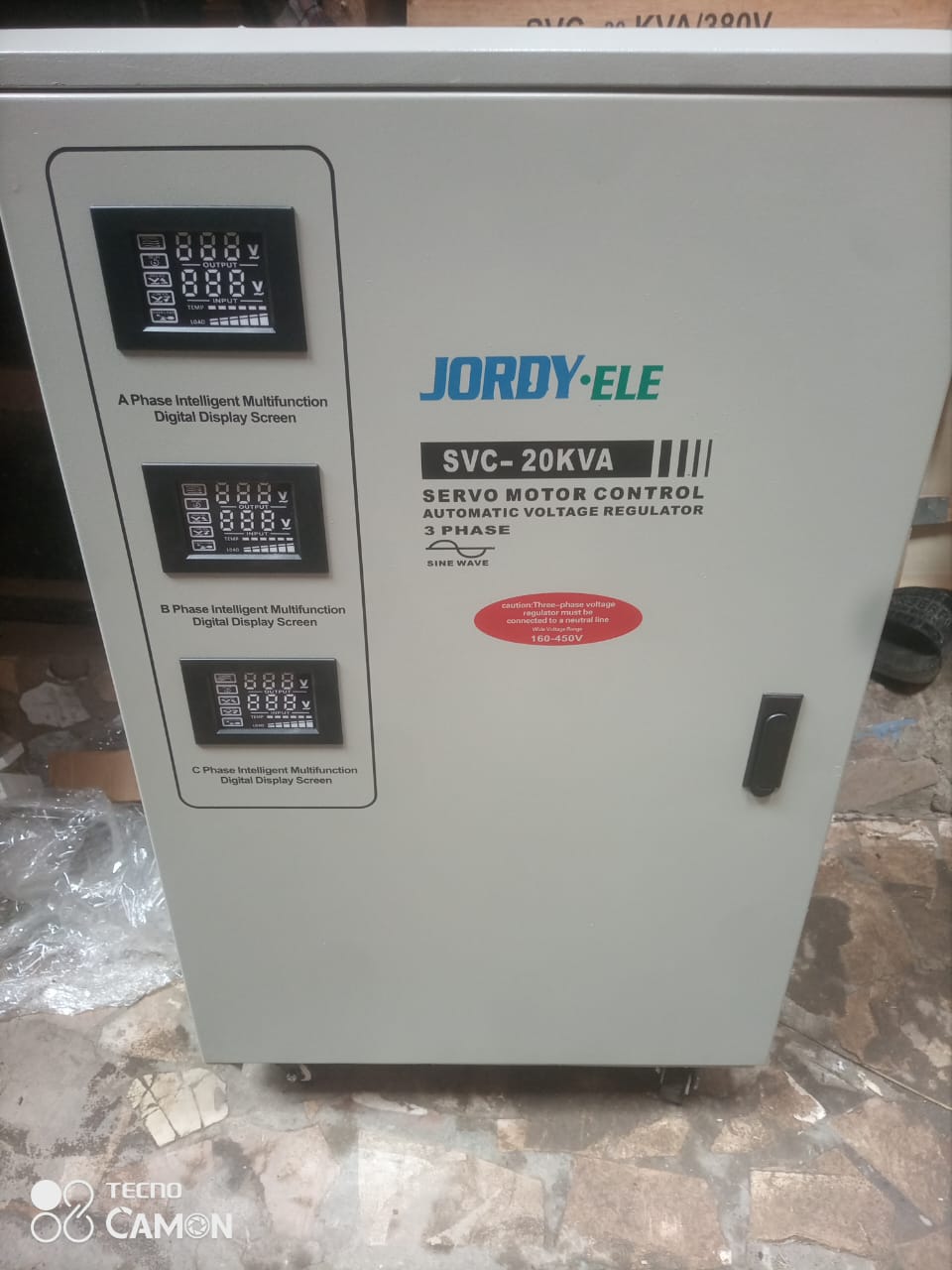JORDY-ELE 20kVA 3-Phase Voltage Regulator