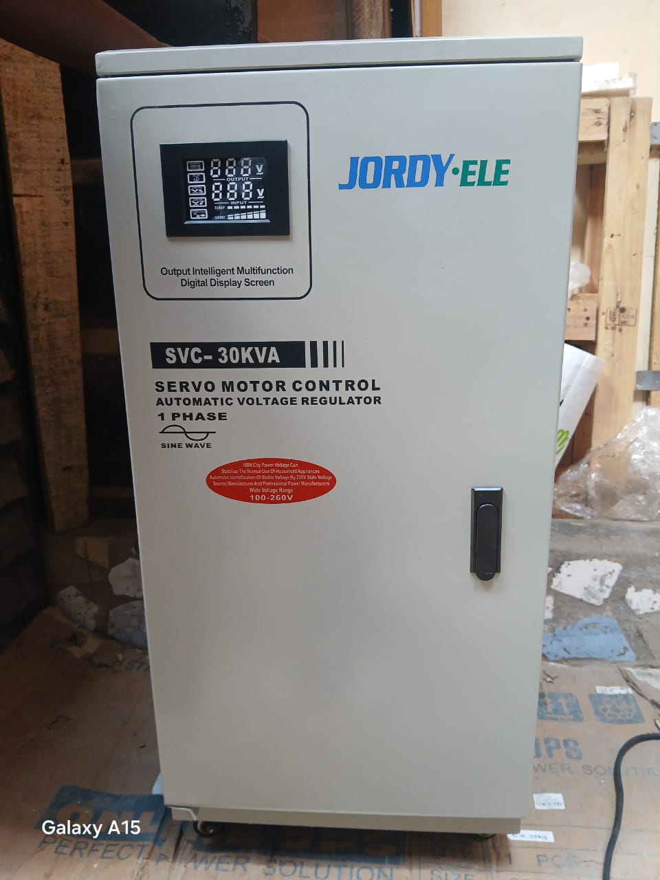 JORDY-ELE 30kVA 1-Phase Servo Motor Control Automatic Voltage Regulator