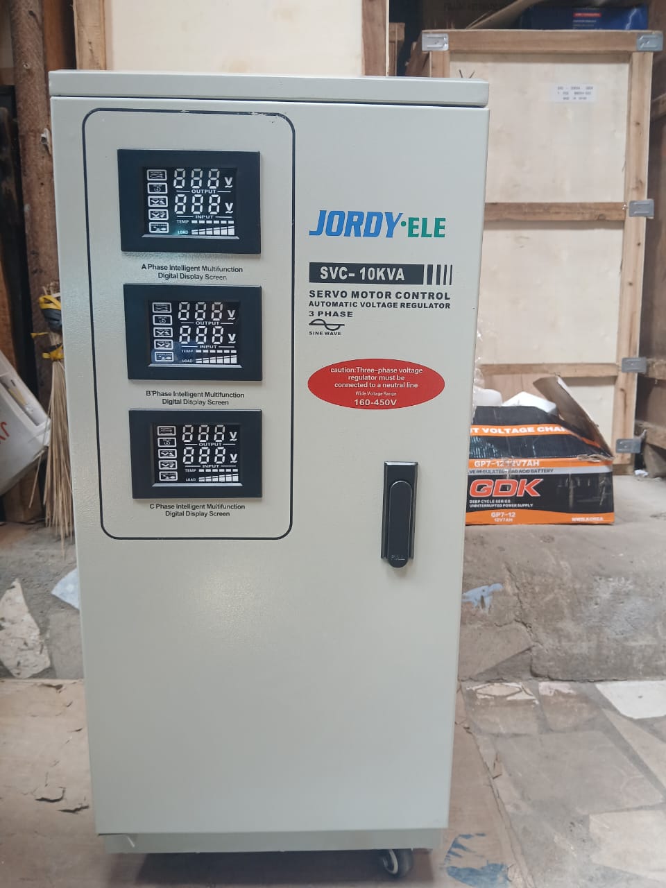 JORDY-ELE 10kVA 3-Phase Servo Motor Control Automatic Voltage Regulator