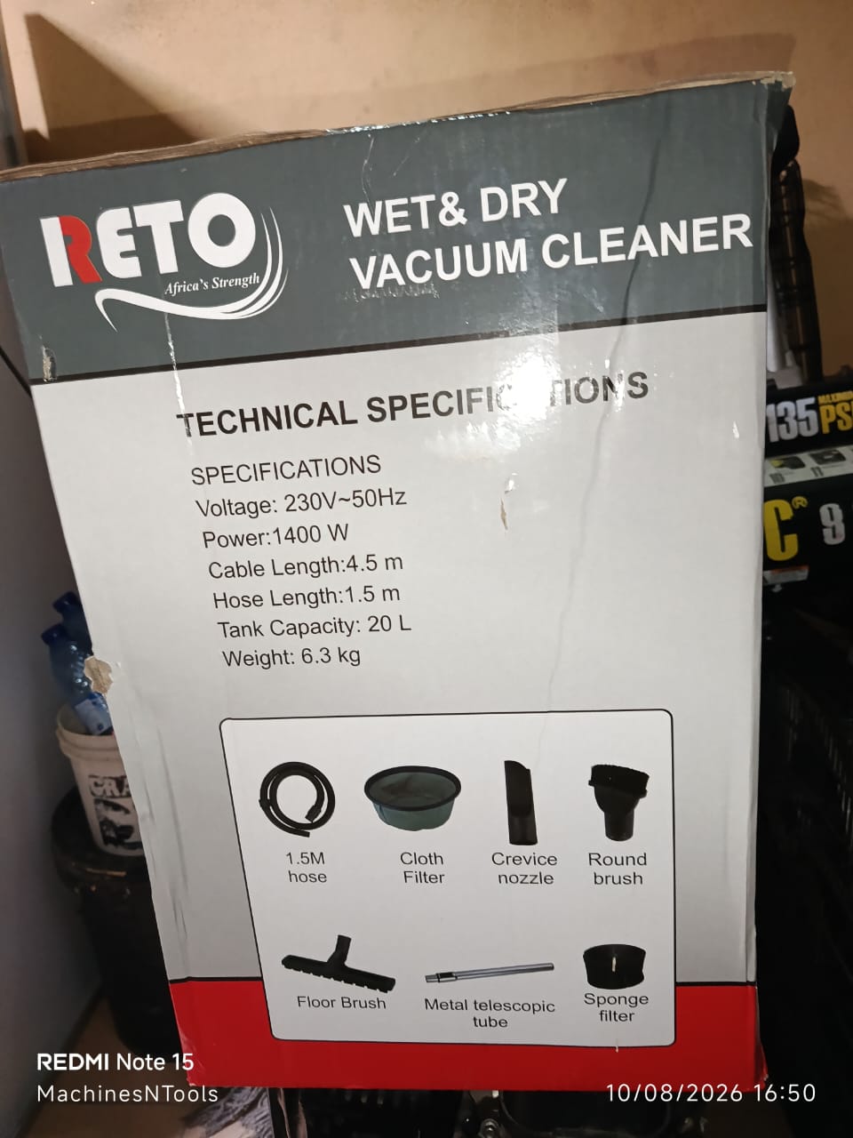 RETO RT2121 Wet & Dry Vacuum Cleaner