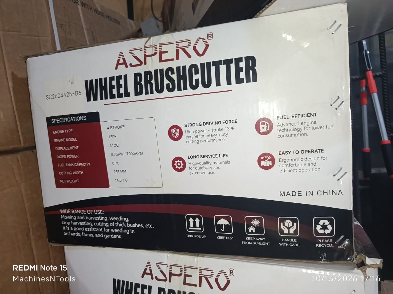 Aspero Wheeled Brush Cutter  4-Stroke Engine